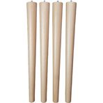 Taraf Dekorasyon Gürgen Ahşap Naturel Renk 42 Cm 4 Adet Sandalye Sehpa Ayağı Metrik-8 Vidalı