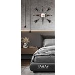 Taraf Dekorasyon Zaman Dilimi Lazer Kesim Dekoratif Pleksi Duvar Saati 55 x 55 cm