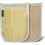 Taraflı Doğal Kabak Kesesi - Banyo Eldiveni - 24 x 17 cm Peeling Etkisi - Altın