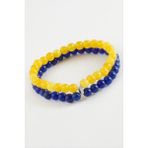 Taraftar Doğaltaş Bileklik 6 mm - Fenerbahçe