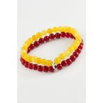 Taraftar Doğaltaş Bileklik 6 mm - Galatasaray