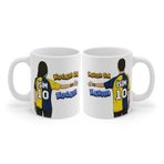 Taraftar Karımda Karım & Kocamda Kocam Çift Kupa Bardak Seti - 2'li Hediyelik Özel Tasarım Seramik Sevgili Kupaları (Fenerbahçe Kupa, Beyaz)
