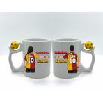 Taraftar Karımda Karım & Kocamda Kocam Çift Kupa Bardak Seti - 2'li Hediyelik Özel Tasarım Seramik Sevgili Kupaları (Galatasaray Kupa, Futbol Toplu)