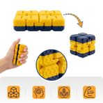 Taraftar Rengini Seç Fidget Cube - ( Sarı - Lacivert ) - Dayanıklı Stres Küpü ve Konsantrasyon Aracı