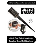#Tarak Jiletli Saç Sakal İnceltme Tarağı Profesyonel Berber Kuaför Kırık Uç Düzeltme Kat Verme Şekil