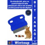 #Tarak Paslanmaz Çelik Dişli Ergonomik Saplı Evcil Hayvan Bakım Hijyen Kedi Köpek Bit Pire Tarağı