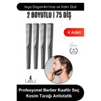 #Tarak Profesyonel Berber Kuaför Saç Kesim Tarağı Siyah Karbon Antistatik Isıya Dayanıklı İnce Kalın Dişli Sakal Bıyık Ş