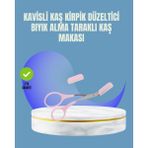 Tarak ve Fırça Başlıklı Kaş Şekillendirme Makası - HS7297-1816 - Renkli