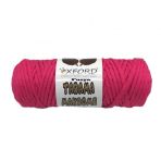 Taranabilir Makrome İpi Taranan Makrame Pamuk İpliği 5 MM 250 GR Fuşya