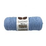 Taranabilir Makrome İpi Taranan Makrame Pamuk İpliği 5 MM 250 GR Mavi