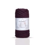 Taranan Makrome İpi 3mm Tek Büküm Taranabilir Pamuk Makrome İpi Makrame İpi (Bordo)
