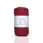 Taranan Makrome İpi 3mm Tek Büküm Taranabilir Pamuk Makrome İpi Makrame İpi (Kırmızı)