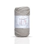 Taranan Makrome İpi 3mm Tek Büküm Taranabilir Pamuk Makrome İpi Makrame İpi (Sütlü Kahve)