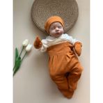 Tarçın Hastane Çıkışı Set (Body, Pantolon, Bere, Eldiven) - 6 - 9 Ay