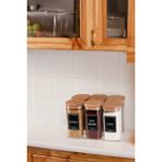 Tarçın Homes 6'lı 300 ml Vakumlu Sızdırmaz Etiketli Akrilik Baharatlık Seti Saklama Kabı