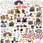 Tardigrade 200 Parça Peri Bahçe Aksesuarları, Peri Bahçe Seti, Minyatür Figürler, Peri Bahçe Hayvanları, DIY Mini Bahçe Avlu Dekoru için Çevresel Reçine Mikro Peyzaj Süsleri