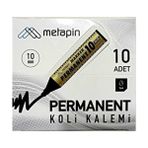 Tardu İthalat Tardu Metapin 10 mm Siyah Permanent Koli Kalemi 10'lu Adet Renkli Kalem Seti