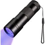 Tarez Ultraviyole Fener, Mor Işık Fener 12 LED, 395 NM Uv Fener, Köpek ve Kedi Kurumuş İdrar Lekeleri İçin Lamba, El Tırnak Oje Kurutucu El Tipi Uv Lamba