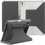 Targus iPad Pro 11-Inch (M4) ile Uyumlu Şeffaf Tablet Kılıfı – Askeri Düşme Koruması, Katlanabilir Standlı, Folyo Kapaklı, Darbe ve Çizilmelere Dayanıklı Koruyucu Kapak, Siyah, THZ984GL