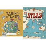Tarih Atlası & Atlas (Ciltli): Kıtalar, Denizler ve Kültürler Arası Yolculuk Rehberi (2 Kitap Set)