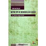 Tarih Metinleri Metin Tipi Ve Nedensellik İlişkisi - Gülsüm Songül Ercan