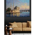 Tarihi Camii Manzarası Dekoratif Kanvas - Mdf Ahşap Tablo