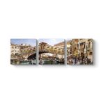 Tarihi Venedik Panorama Tablosu 126 x 40-3 Parçalı