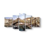 Tarihi Venedik Panorama Tablosu 182 x 90-5 Parçalı