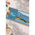 Tarihsiz Spiralli Haftalık Masaüstü Planlayıcı - Deniz - 10X30 cm Plango - Turkuaz
