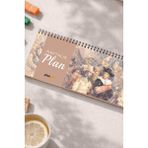Tarihsiz Spiralli Haftalık Masaüstü Planlayıcı - Gece Devriyesi - 10X30 cm Plango - Kahverengi