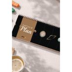 Tarihsiz Spiralli Haftalık Masaüstü Planlayıcı - Güneş Sistemi - 10X30 cm Plango - Siyah
