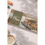 Tarihsiz Spiralli Haftalık Masaüstü Planlayıcı - Istanbul - 10X30 cm Plango - Yeşil