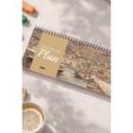 Tarihsiz Spiralli Haftalık Masaüstü Planlayıcı - Izmir - 10X30 cm Plango - Kahverengi