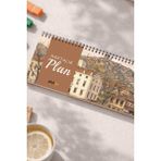 Tarihsiz Spiralli Haftalık Masaüstü Planlayıcı - Kocaeli - 10X30 cm Plango - Kahverengi