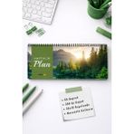 Tarihsiz Spiralli Haftalık Masaüstü Planlayıcı - Orman - 10X30 cm Plango - 00-Siyah