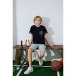Tarık Erkek Çocuk Sportswear Basket T-Shirt Sweatshirt Alt Bisiklet Yaka Orta Kalın Pijama TAKIMI-3946 - Siyah - 6 - 7 Yaş