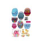 TARIK HOME 200 adet desenli renkli muffin cupcake kalıbı kapsülü