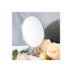 TARIK HOME Çift Taraflı Ayarlanabilir Eğimli Masa Üstü Makyaj Aynası Seyahat Aynası Oval 2 Renk Seçeneği