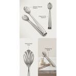 TARIK HOME Yaprak Desenli Paslanmaz Çelik Şeker Maşası