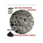 Tarımsal ve Hayvansal Ürünler 20 Litre Kültür Mantarı Ekim Torfu ve 3000 Adet Kültür Mantarı Tohumu