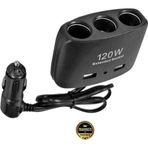 Tarkmats Çakmak Çoğaltıcı Kablolu Soket 3'Lü + 2 Usb Giriş 120W 12V/24V Elektrikli Ürünler Vb. Şarj Soket