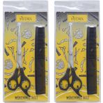 Tarko Hydra Mükemmel Ikili Profesyonel Berber Makası+Tarak Set x 2