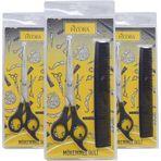 Tarko Hydra Mükemmel Ikili Profesyonel Berber Makası+Tarak Set x 3