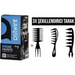 Tarko Saç Şekillendirici Pudra Mavi 20gr Ve 2135 3’Lü Wax Tarağı Set