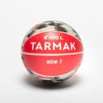 Tarmak K100 1 Numara Kırmızı Gri Mini Sünger Basketbol Topu
