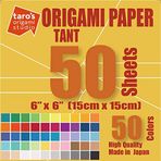 [Taro'nun Origami Stüdyosu] TANT Standart 15 cm Çift Taraflı 50 Renk 50 Yaprak Kare Kolay Katlanan Premium Japon Kağıdı Origami Sanatçıları için Yeni Başlayandan Uzmanlara (Japonya'da Üretilmiş)