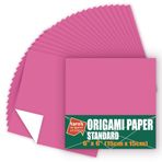 Taro's Origami Studio Stüdyosu] Standart 15 cm Tek Taraflı Tek Renk (Pembe) 50 Yaprak (Tamamı Aynı Renk) Kare Kolay Katlanır Premium Japon Kağıdı Yeni Başlayanlar İçin (Japonya'da Üretilmiş)