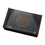 Tarot kartı depolama çantası, push pull pull tarot depolama kutusu,Büyük Kapasite Takı Kutusu - Ahşap cadı dekorasyonu, kolyeler için yeniden kullanılabilir zar organizatörü, küpeler