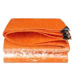 Tarps, Ağır Hizmet Tipi 20 Mil Su Geçirmez Tarp - Ekstra Kalın, UV Dayanıklı, Yırtılmaya ve Yırtılmaya Dayanıklı, Güçlendirilmiş Grometler, Kamp, Çatı, Havuz, Veranda için Çok Amaçlı Zemin Örtüsü (1,2
