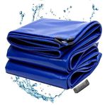 Tarps, Ağır Hizmet Tipi Su Geçirmez Tarp, Kalın Malzeme 2,0 x 4,0 m, Çadırlar, Tekneler, Karavanlar, Dış Mekan Kullanımı için İdeal, Dayanıklı Mavi Kapak, Hava Koşullarına Dayanıklı Koruma